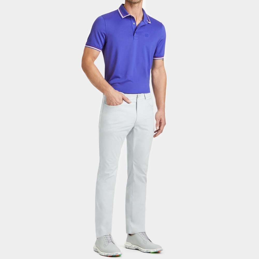 NWOT MENS G/FORE Tux Tech Jersey Banded Sleeve Polo in Purple size XL